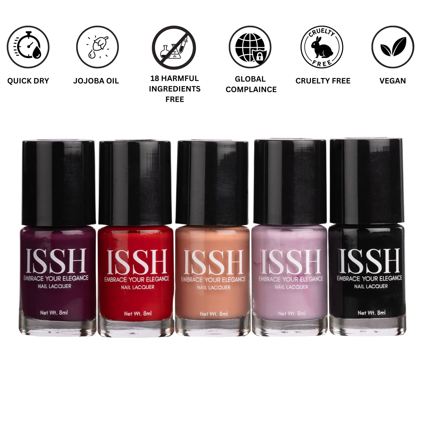 Salon Gel Shine, At-Home Ease: Pro-Finish Party Nail Polish (SET-3)